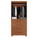 Ver imagem 4 de Guarda-Roupa 2 Portas 4 Gavetas Ilhéus Espresso Móveis Marrom/Cinamomo