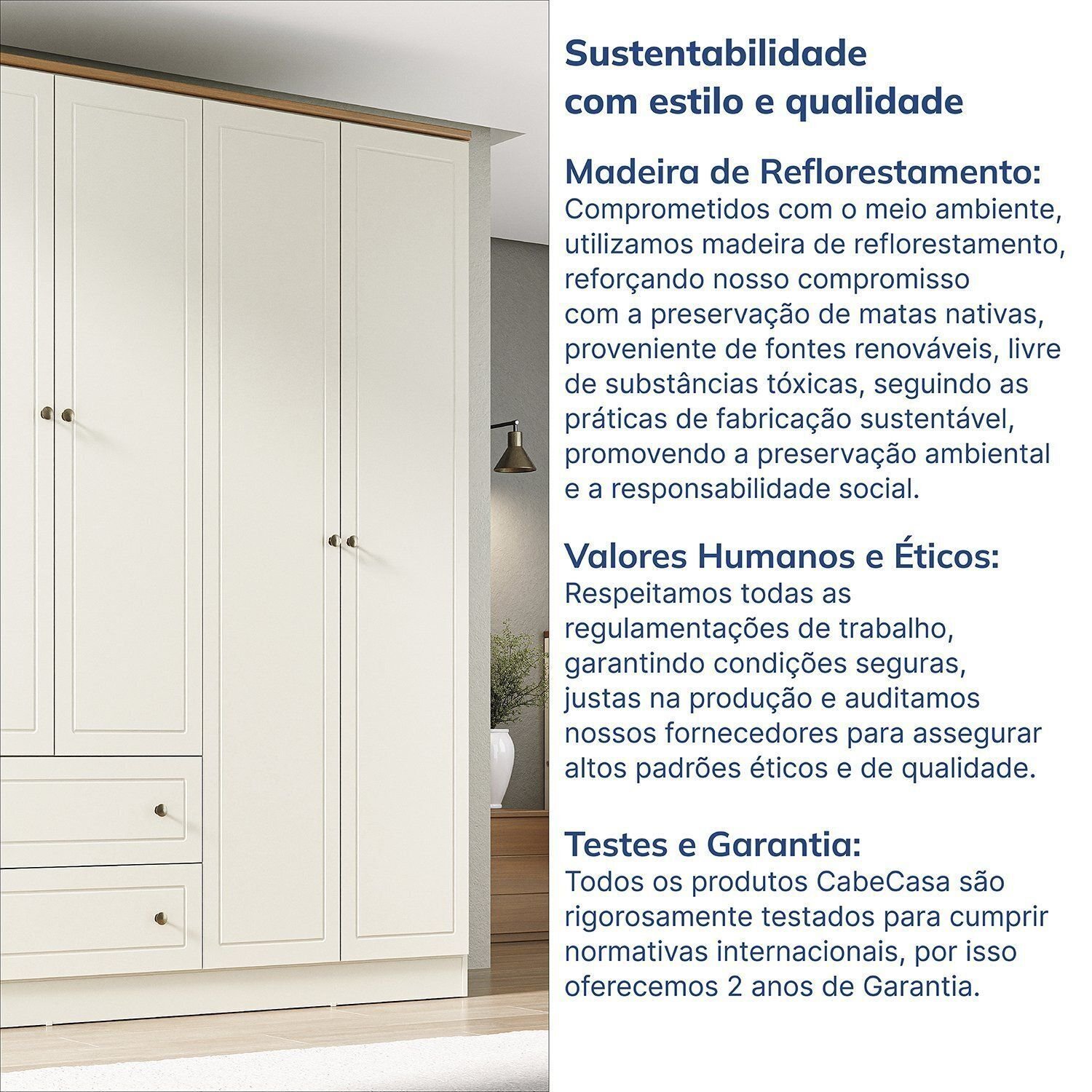 Guarda-roupa Solteiro 4 Portas 2 Gavetas Ananda Cabecasa Madeiramadeira - 14