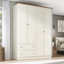 Ver imagem 1 de Guarda-Roupa Casal 4 Portas 2 Gavetas Ananda CabeCasa MadeiraOriginals