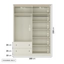 Ver imagem 2 de Guarda-Roupa Casal 4 Portas 2 Gavetas Ananda CabeCasa MadeiraOriginals