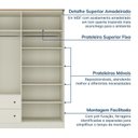 Ver mais imagens de Guarda-Roupa Casal 4 Portas 2 Gavetas Ananda CabeCasa MadeiraOriginals