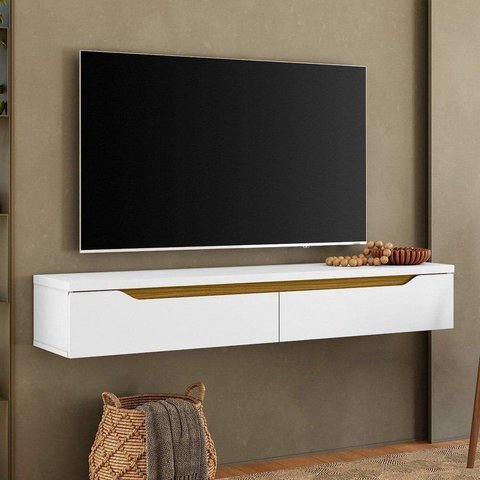 Rack Suspenso para TV até 50 Polegadas 135cm Branco