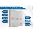 Ver imagem 2 de Guarda Roupa Casal 6 Portas e 4 Gavetas C- Pés Canadá Plus Cinamomo - Conquista