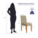 Ver imagem 3 de Kit 2 Cadeiras Estofadas Lisa e Pés MDF Josi Bege/Freijó