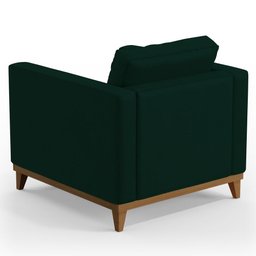 Poltrona Decorativa Para Sala De Estar Jane D05 Verde Musgo - 4 Poltrona Decorativa Para Sala De Estar Jane D05 Verde Musgo - 4