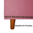 Ver imagem 4 de Kit Cabeceira e Calçadeira com Baú 140 Cm Casal Diana Suede Rosa - Fina Mobília