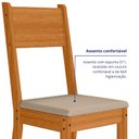 Ver imagem 7 de Kit 2 Cadeiras de Jantar MDF Milano Laranja/Freijó/Savana