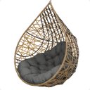 Ver imagem 1 de Balanço Suspenso Ninho Gota com Mola e Mosquetão Almofada Impermeável Gourmet Área Externa:a3