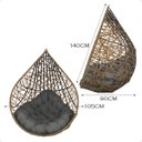 Ver imagem 2 de Balanço Suspenso Ninho Gota com Mola e Mosquetão Almofada Impermeável Gourmet Área Externa:a3