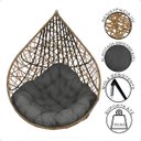 Ver imagem 3 de Balanço Suspenso Ninho Gota com Mola e Mosquetão Almofada Impermeável Gourmet Área Externa:a3