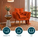 Ver imagem 5 de Kit 2 Poltronas Decorativas Reforçadas para Sala Alice para Recepção Manicure Escritório Suede