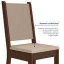 Ver imagem 7 de Kit 4 Cadeiras de Jantar MDF Clara Marrom/Amêndoa/Savana