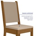 Ver imagem 7 de Kit 4 Cadeiras de Jantar MDF Clara Laranja/Carvalho/Savana