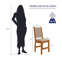 Kit 4 Cadeiras para Cozinha Clara - 3