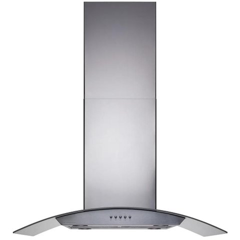 Coifa e Depurador de Ilha 90cm Cadence Gourmet Vidro Curvo Inox 220v - Cfa502