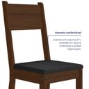 Ver imagem 7 de Kit 4 Cadeiras de Jantar MDF Milano Marrom/Amendoa/Preto
