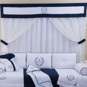 Cortina de Bando com Voil - Realeza Marinho