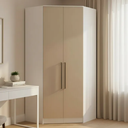 Ver imagem 1 de Guarda-Roupa Canto Closet com 2 Portas e 2 Gavetas MDF Requinte+ Branco/Duna