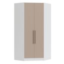 Ver imagem 2 de Guarda-Roupa Canto Closet com 2 Portas e 2 Gavetas MDF Requinte+ Branco/Duna