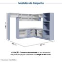Ver imagem 4 de Cozinha Completa Planejada 100% MDF 12 Peças com Tampo CabeCasa MadeiraOriginals Azul Marselha