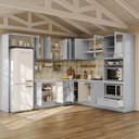Ver imagem 2 de Cozinha Completa Planejada 100% MDF 12 Peças com Tampo CabeCasa MadeiraOriginals Azul Marselha