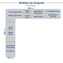 Ver imagem 5 de Cozinha Modulada 12 Peças com Tampo e Cristaleira e Kit Lat Marselha CabeCasa MadeiraOriginals Azul/Sereno