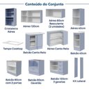 Ver imagem 6 de Cozinha Completa Planejada 100% MDF 12 Peças com Tampo CabeCasa MadeiraOriginals Azul Marselha