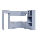 Ver imagem 3 de Cozinha Modulada 12 Pçs com Tampo e Cristaleira e Kit Lat Marselha Cabecasa Madeiraoriginals