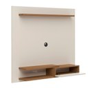 Ver imagem 6 de Painel para TV até 55 Polegadas MDF 135cmx120cm Porta e Suporte Monza Bege Cinamomo/Off White