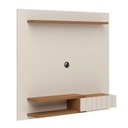 Ver mais imagens de Painel para TV até 55 Polegadas MDF 135cmx120cm Porta e Suporte Monza Bege Cinamomo/Off White