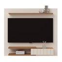 Ver imagem 5 de Painel para TV até 55 Polegadas MDF 135cmx120cm Porta e Suporte Monza Bege Cinamomo/Off White