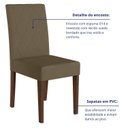Ver imagem 6 de Kit 6 Cadeiras de Jantar Estofadas Lisa Pés MDF Linea Marrom/Amêndoa/Capuccino
