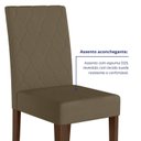 Ver imagem 7 de Kit 6 Cadeiras de Jantar Estofadas Lisa Pés MDF Linea Marrom/Amêndoa/Capuccino