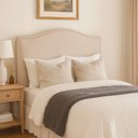 Ver imagem 1 de Cabeceira para Cama Box Casal 148cm Diesis Bouclé Off White - Sallar Home