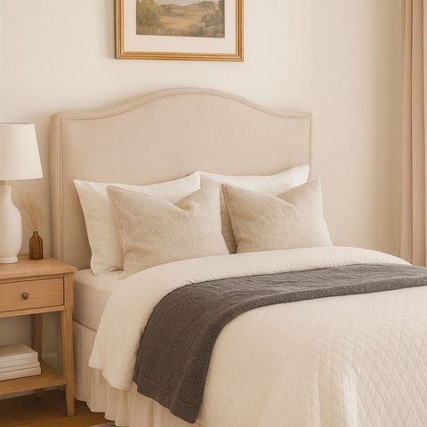 Cabeceira para Cama Box Casal 148cm Diesis Bouclé Off White - Sallar Home