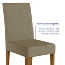 Ver imagem 7 de Kit 6 Cadeiras de Jantar Estofadas Lisa Pés MDF Linea Bege/Carvalho