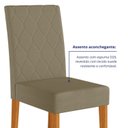 Ver imagem 7 de Kit 6 Cadeiras de Jantar Estofadas Lisa Pés MDF Linea Bege/Freijó
