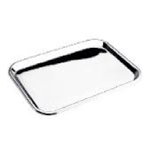 Bandeja Mundial Aço Inox Retangular S/ Alça 40 Cm - 1