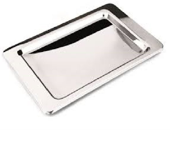 Bandeja Mundial Aço Inox Retangular S/ Alça 40 Cm - 2