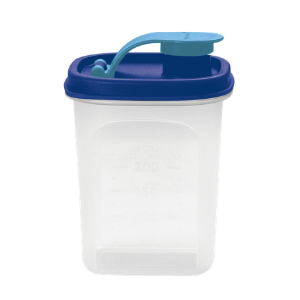Tupper Slim 350ml Translúcido com Tampa Azul Tupperware