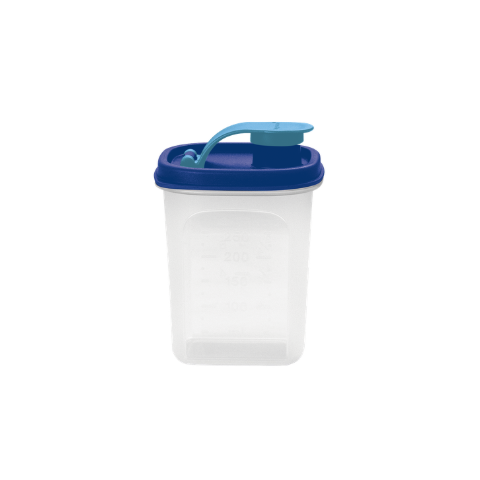 Tupper Slim 350ml Translúcido com Tampa Azul Tupperware