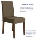 Ver imagem 6 de Kit 6 Cadeiras Estofadas Lisa e Pés MDF Josi Marrom/Amêndoa/Capuccino