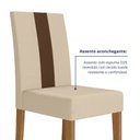 Ver imagem 7 de Kit 6 Cadeiras de Jantar Estofadas Lisa Courvin Pés MDF Linea Bege/Carvalho/Marfim