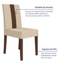 Ver imagem 6 de Kit 6 Cadeiras de Jantar Estofadas Lisa Courvin Pés MDF Linea Bege/Amendoa/Marfim