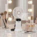 Ver imagem 1 de Mini Ventilador Portátil de Mão e Mesa 5 Velocidades Cordão