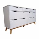 Ver imagem 1 de Cômoda Roupeiro Imperatriz 8 Gavetas Cor Castanho/off White Imperatriz