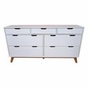 Ver imagem 4 de Cômoda Roupeiro Imperatriz 8 Gavetas Cor Castanho/off White Imperatriz