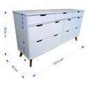 Ver imagem 3 de Cômoda Roupeiro Imperatriz 8 Gavetas Cor Castanho/off White Imperatriz