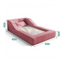 Ver imagem 2 de Cama Montessoriana Infantil Noah 100% Espuma com Colchão Bouclê Rosa - Abmaza