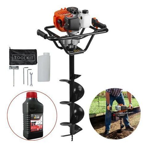 Perfurador de Solo Tekna Ea52xs Broca 80x20 + Oleo Toyama 2t